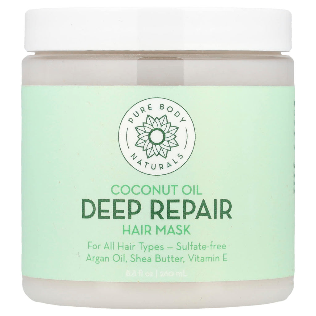 Pure Body Naturals, Coconut Oil Deep Repair Hair Mask, 8.8 fl oz (260 ml)