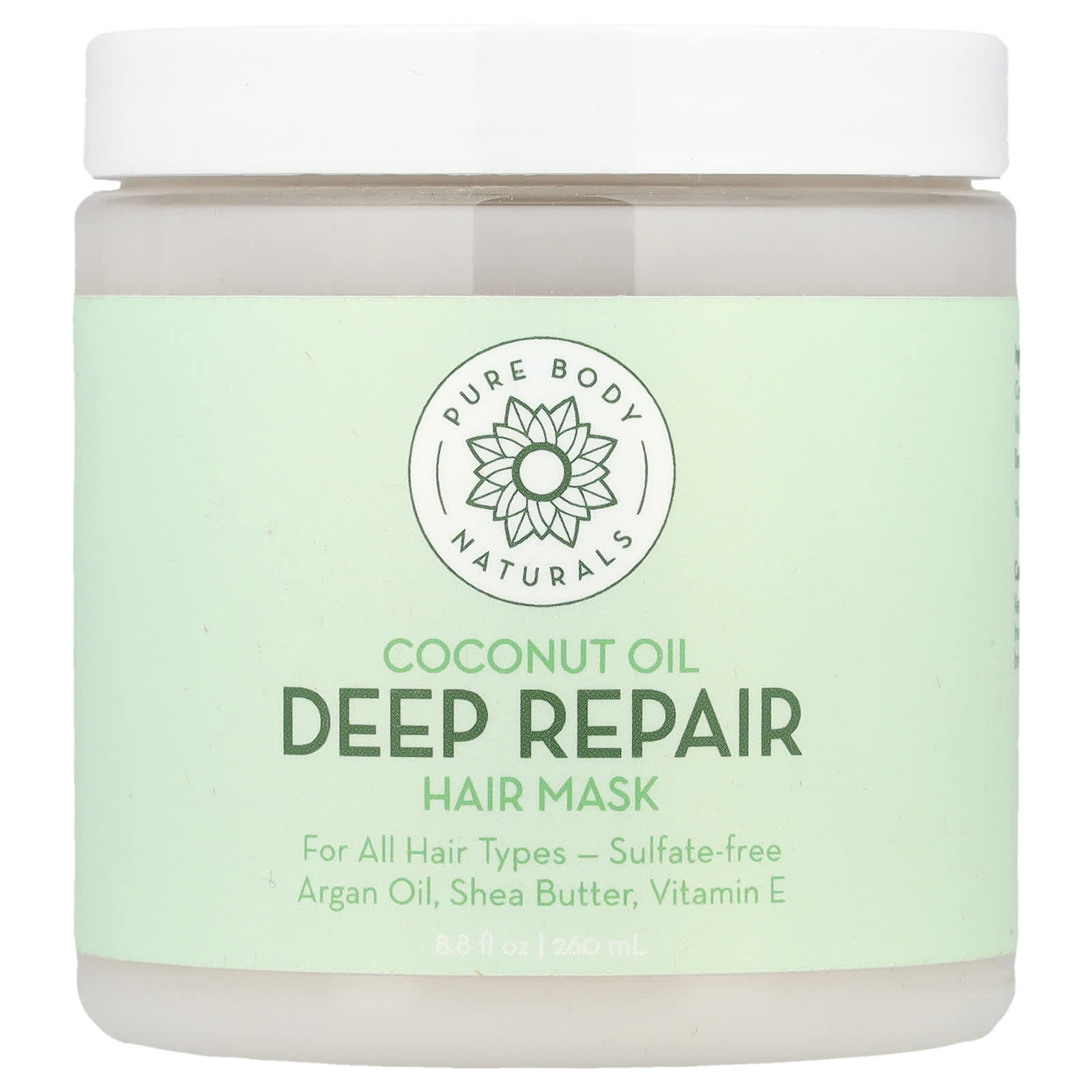 Pure Body Naturals, Coconut Oil Deep Repair Hair Mask, 8.8 fl oz (260 ml)