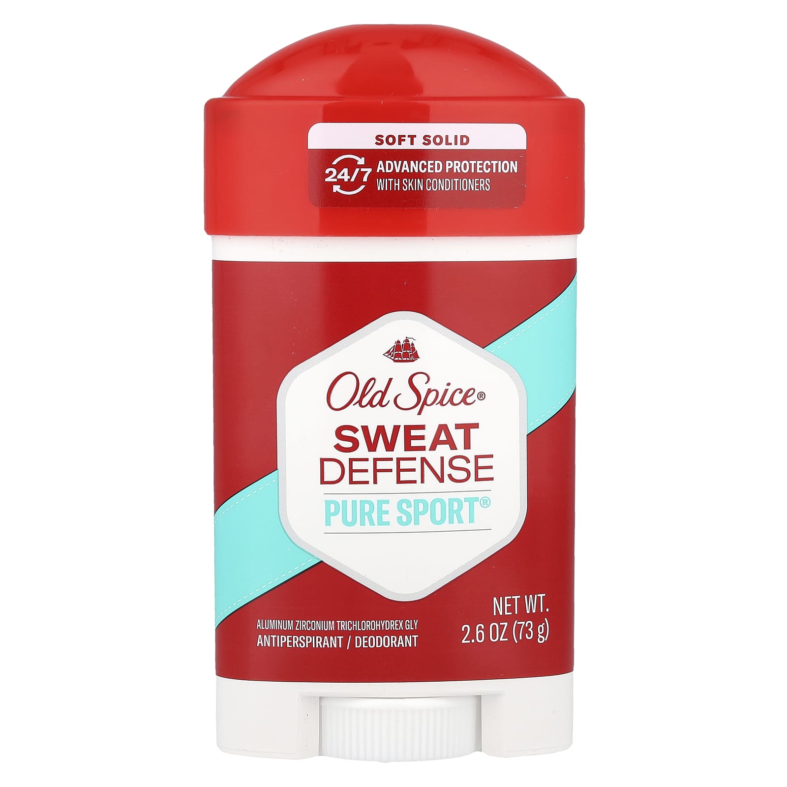 Old Spice, Sweat Defense, Antiperspirant Deodorant, Soft Solid, Pure Sport®, 2.6 oz (73 g)