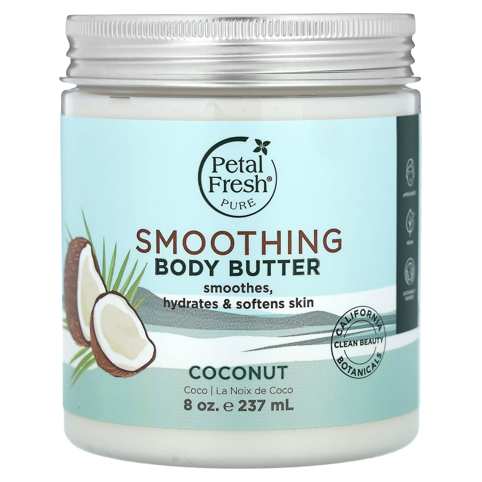 Petal Fresh, Pure, Smoothing Body Butter, Coconut, 8 oz (237 ml)