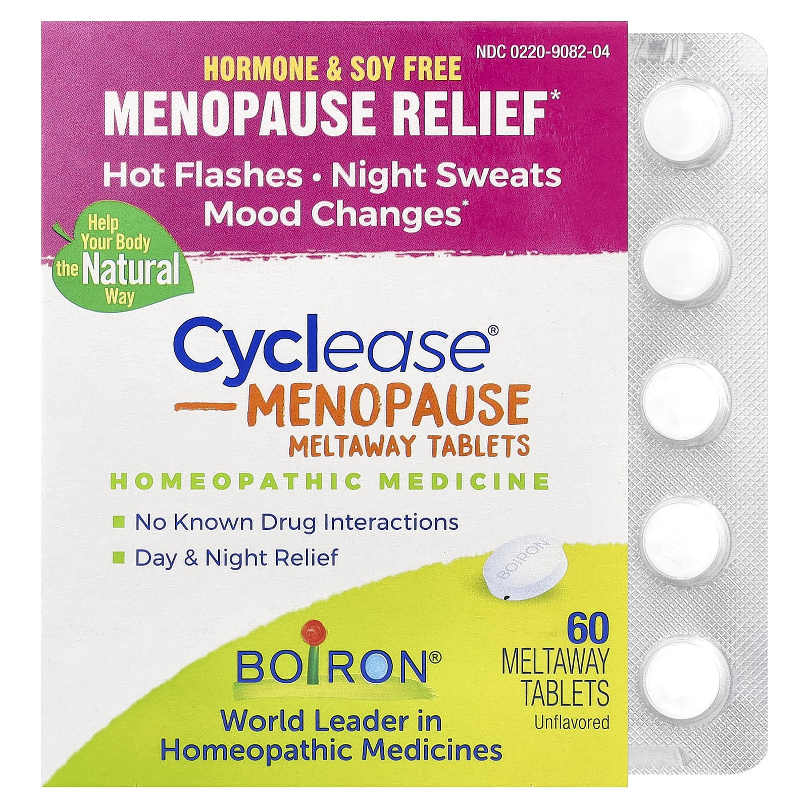 Boiron, Cyclease® Menopause, Unflavored, 60 Meltaway Tablets