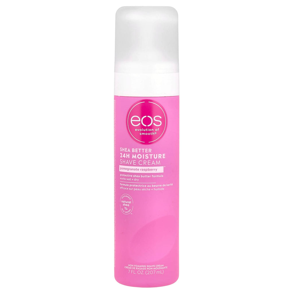 EOS, Shea Better™, 24H Moisture Shave Cream, Pomegranate Raspberry, 7 fl oz (207 ml)