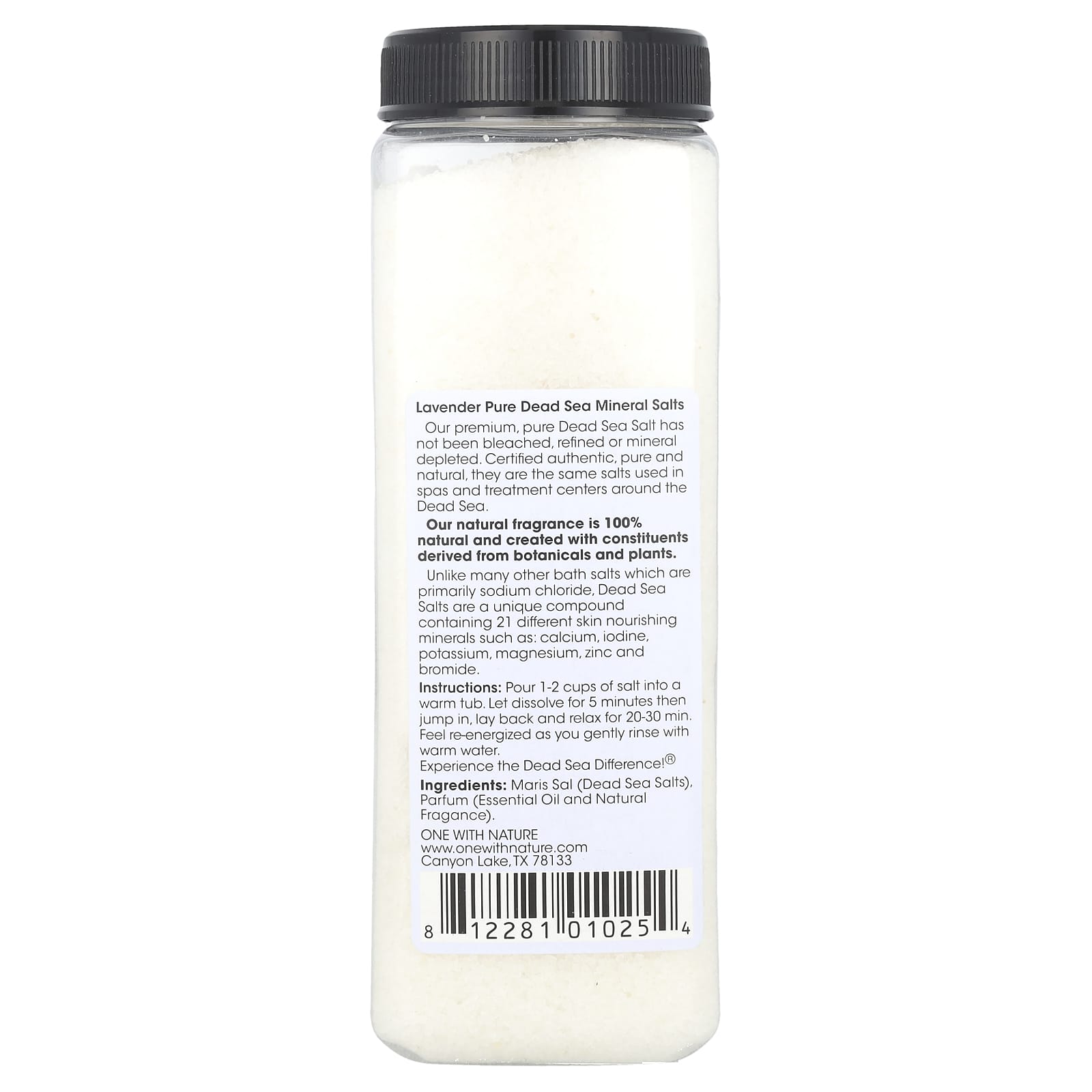 One with Nature, Dead Sea Spa, Mineral Salts, Relaxing, Lavender, 32 oz (907 g)