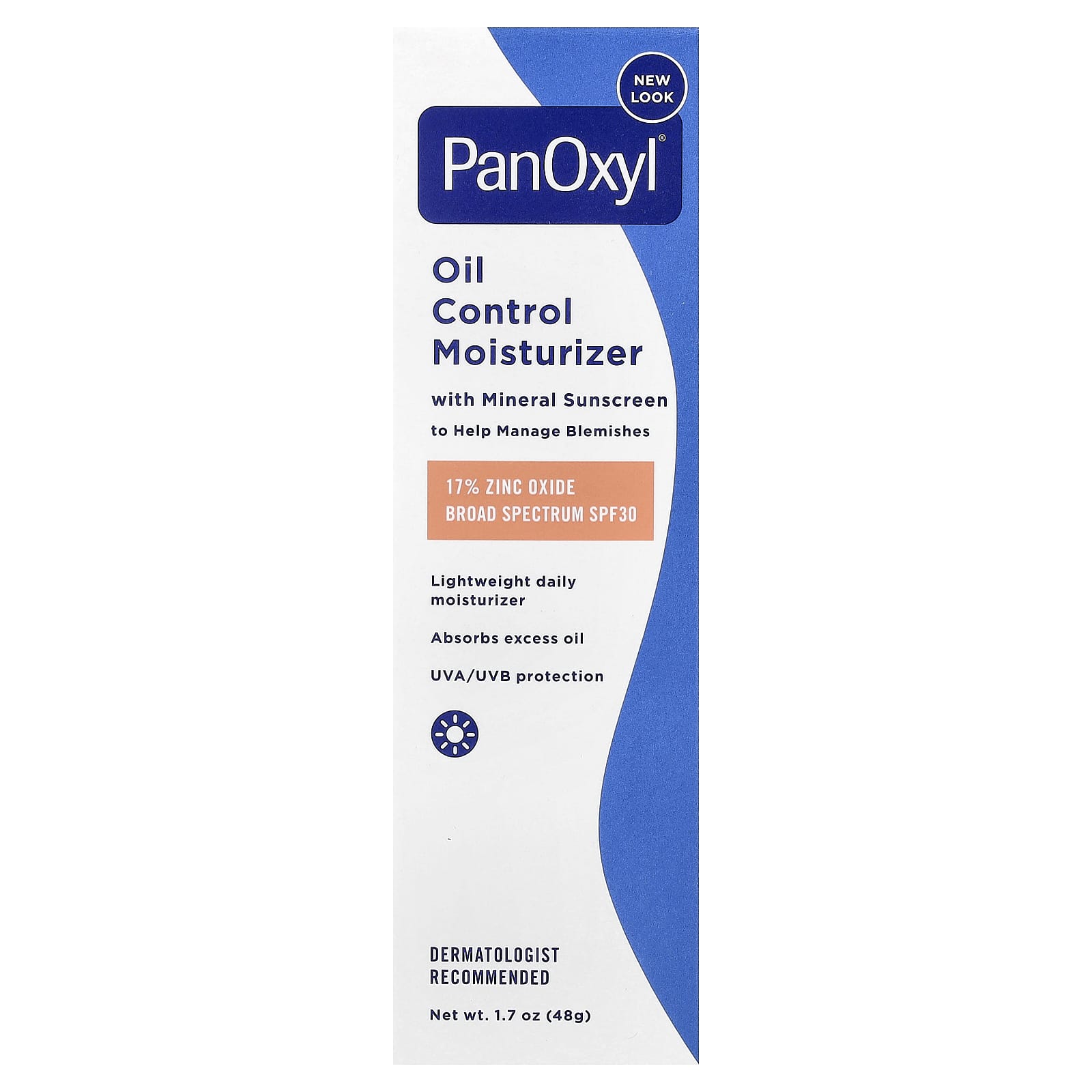 PanOxyl, Oil Control Moisturizer, SPF30, 1.7 oz (48 g)