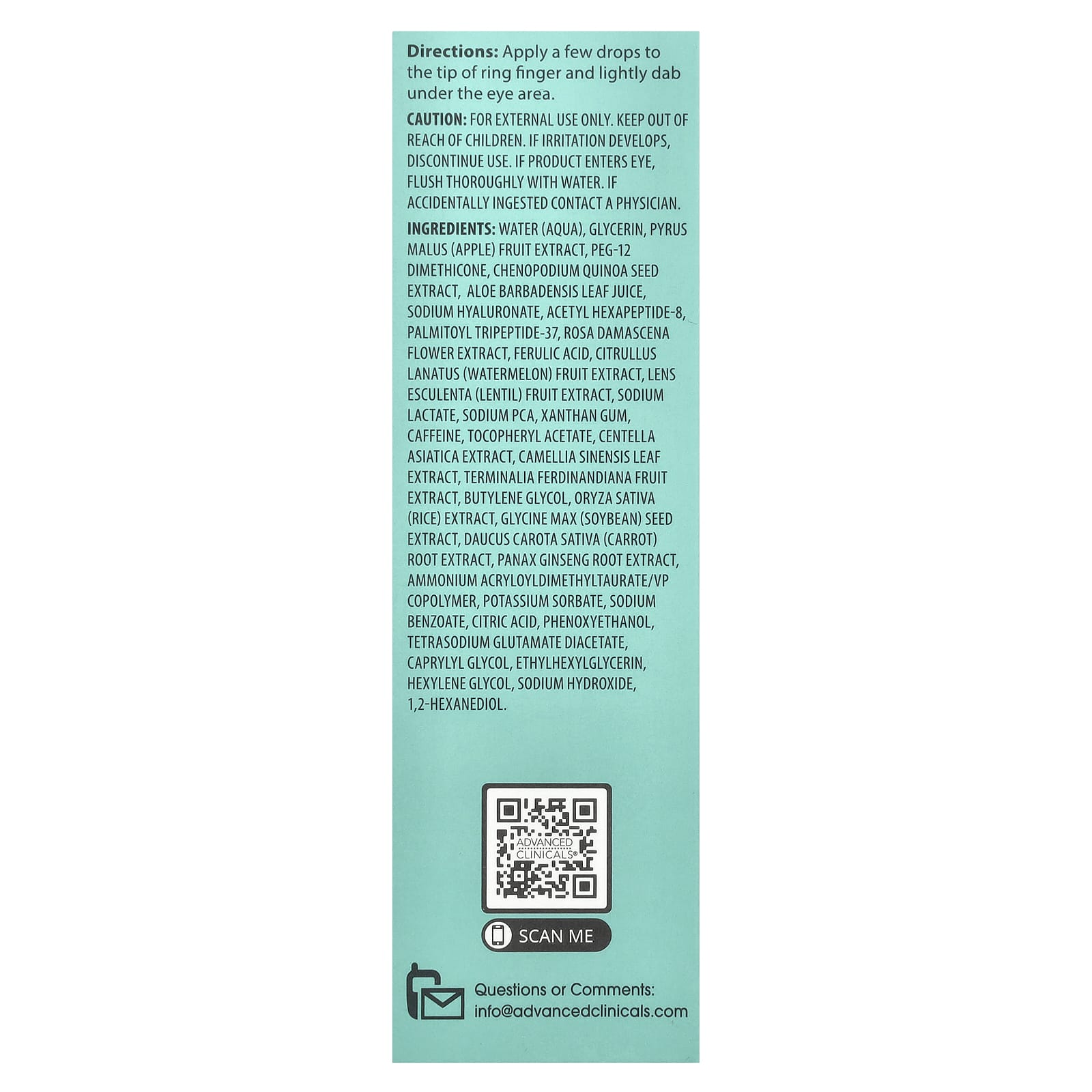 Advanced Clinicals, Puffy Eye Serum, 1.75 fl oz (52 ml)