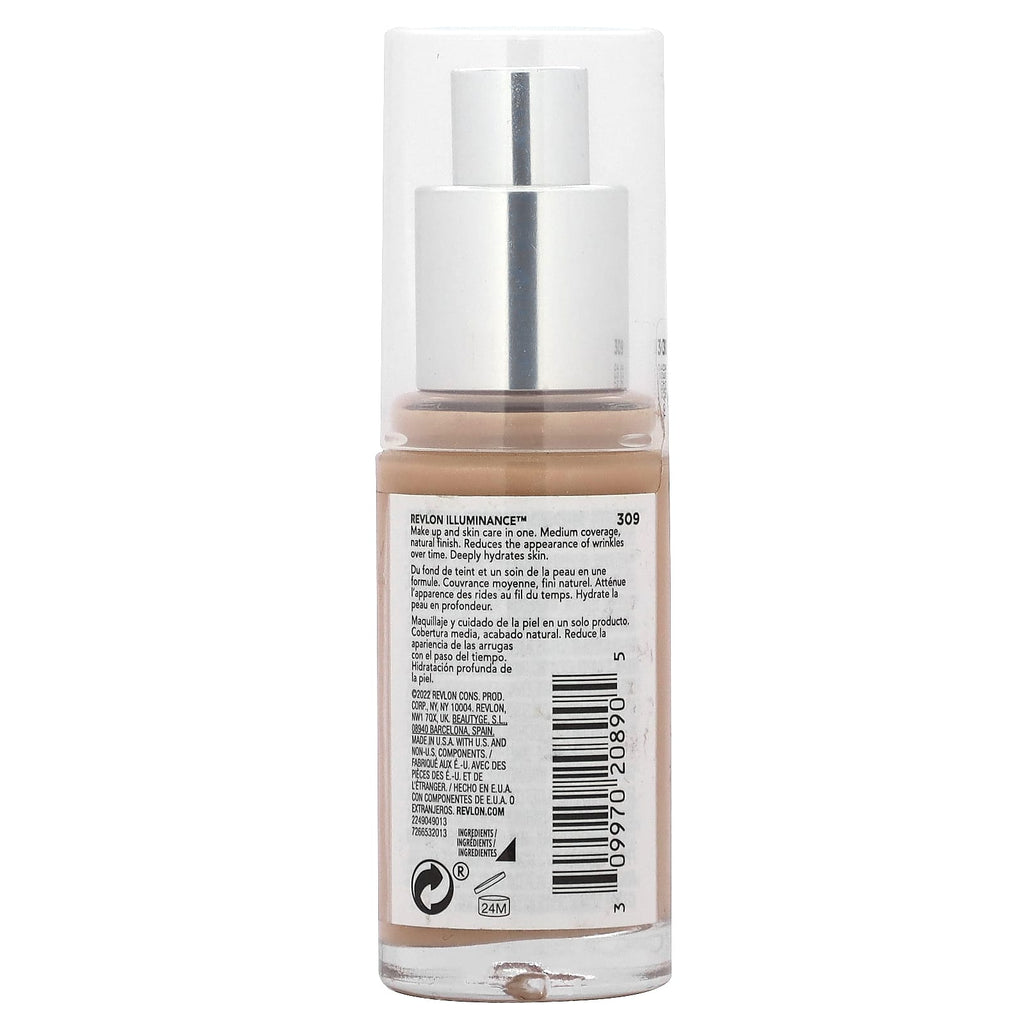 Revlon, Illuminance, Skin-Caring Foundation, 309 Toasted Beige, 1 fl oz (30 ml)
