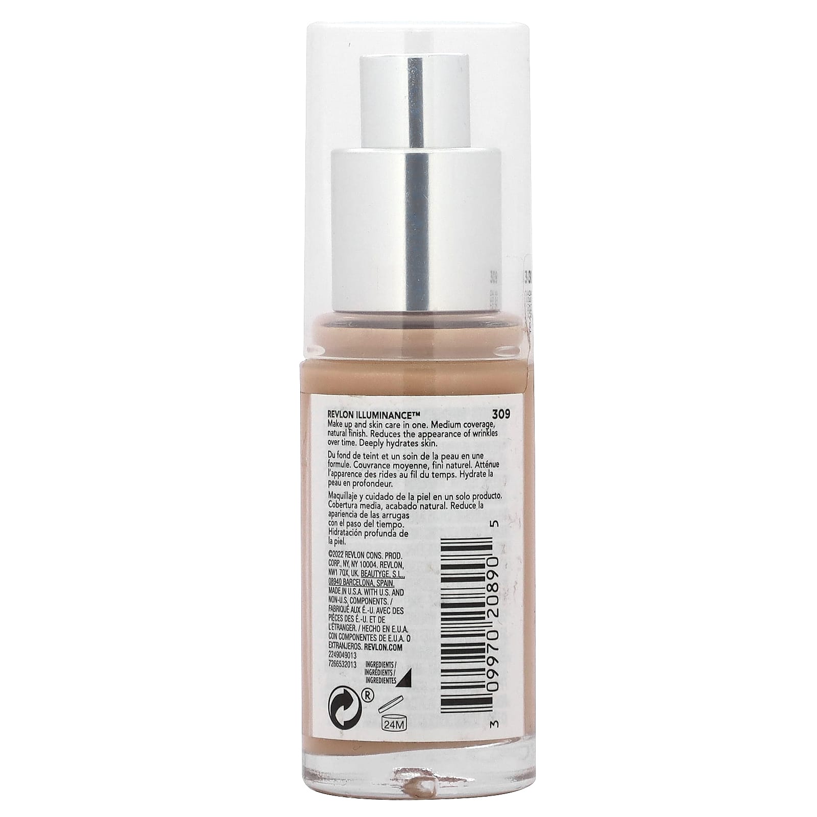 Revlon, Illuminance, Skin-Caring Foundation, 309 Toasted Beige, 1 fl oz (30 ml)
