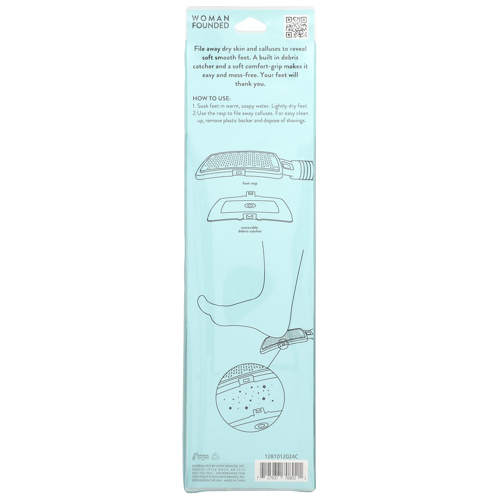 Onyx Professional, Extra Smooth, Debris Catching Foot Rasp, 1 Rasp