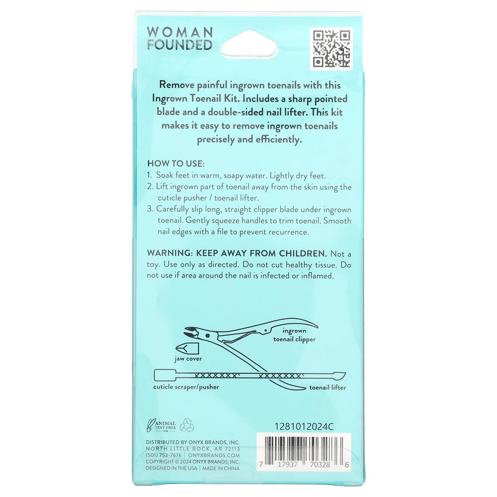 Onyx Professional, Bye Ingrown Toenail, 3 Piece Kit