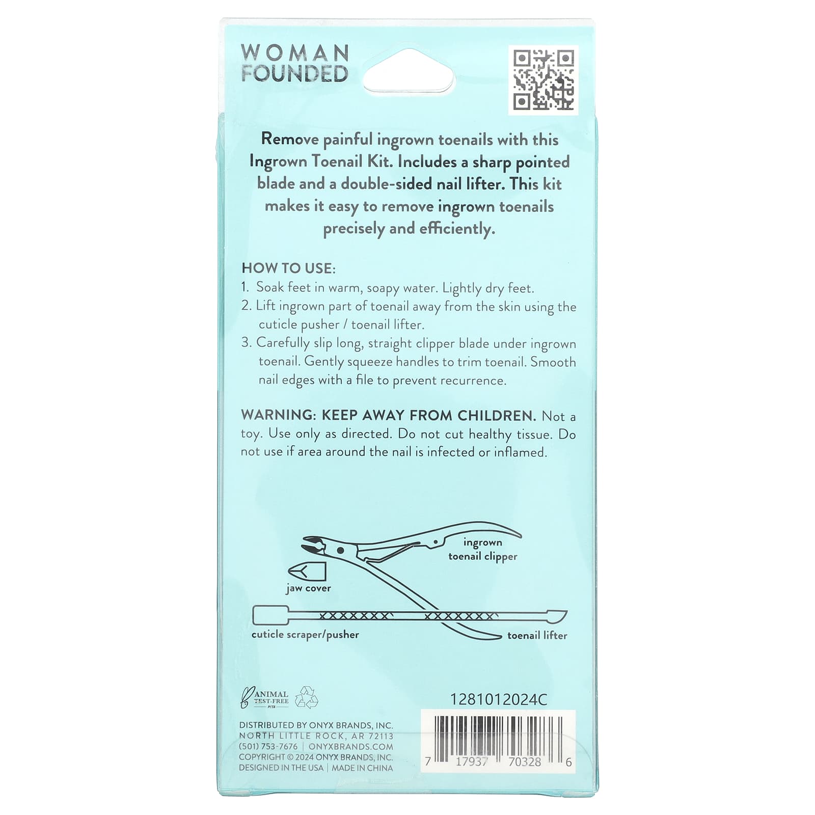 Onyx Professional, Bye Ingrown Toenail, 3 Piece Kit