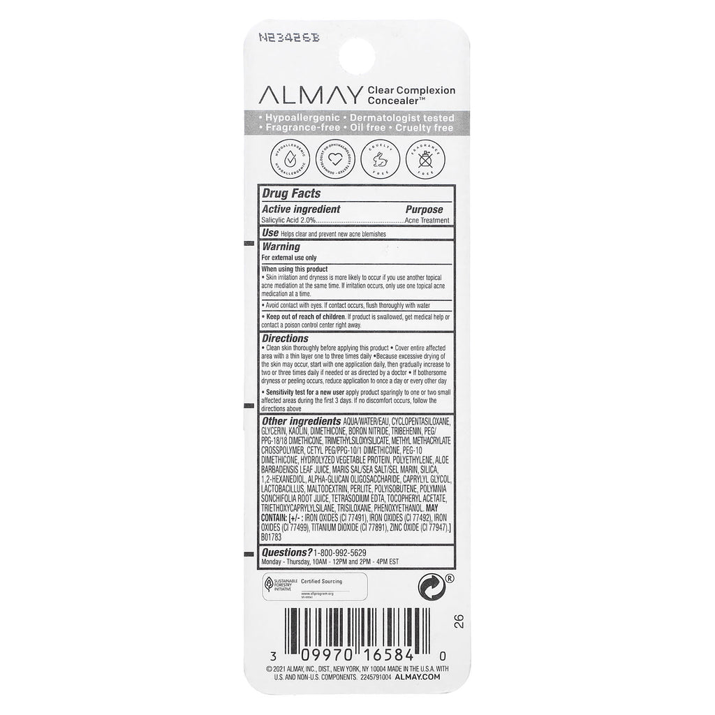 Almay, Clear Complexion Concealer, 300 Medium, 0.3 fl oz (9 ml)