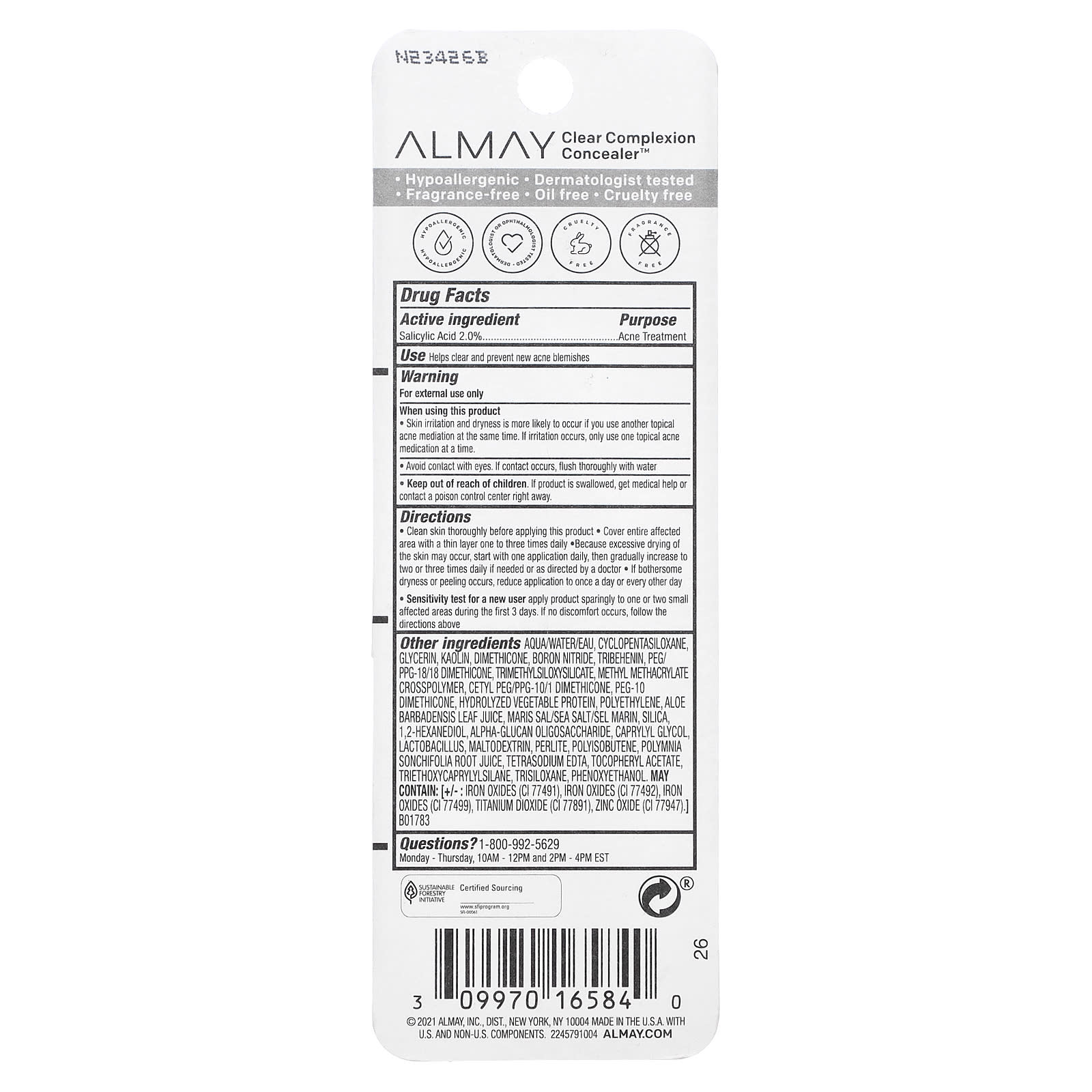 Almay, Clear Complexion Concealer, 300 Medium, 0.3 fl oz (9 ml)