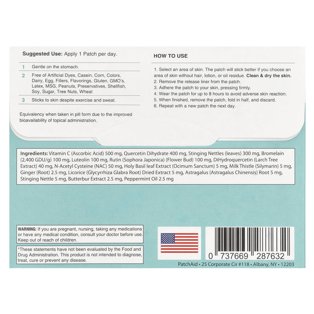 PatchAid, Allergy Plus Patch, 30 Patches
