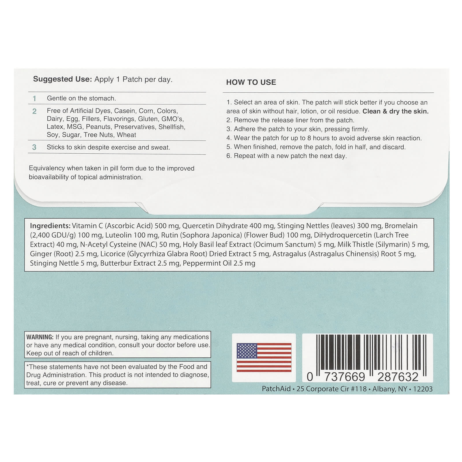 PatchAid, Allergy Plus Patch, 30 Patches