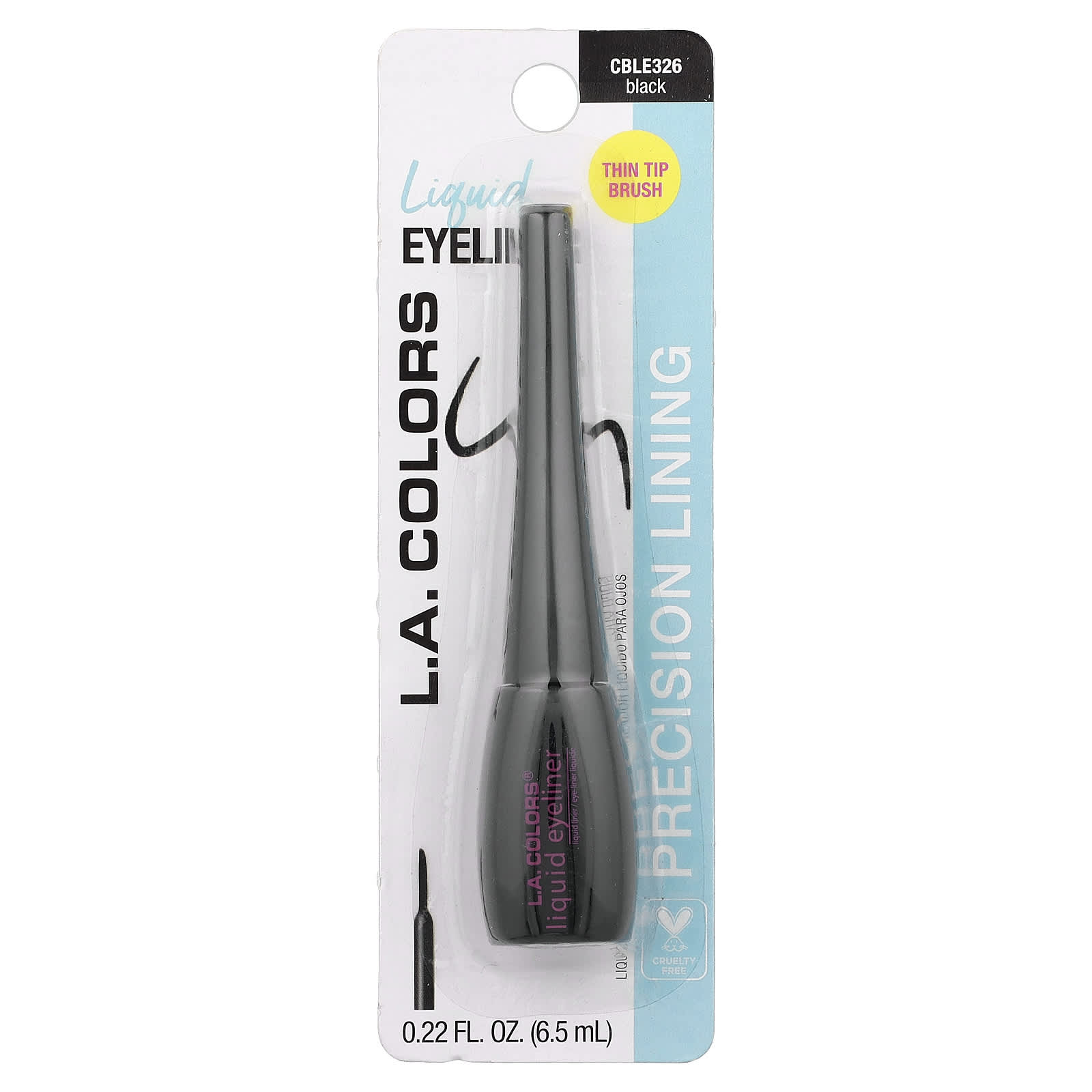 L.A. Colors, Liquid Eyeliner, CBLE326 Black , 0.22 fl oz (6.5 ml)