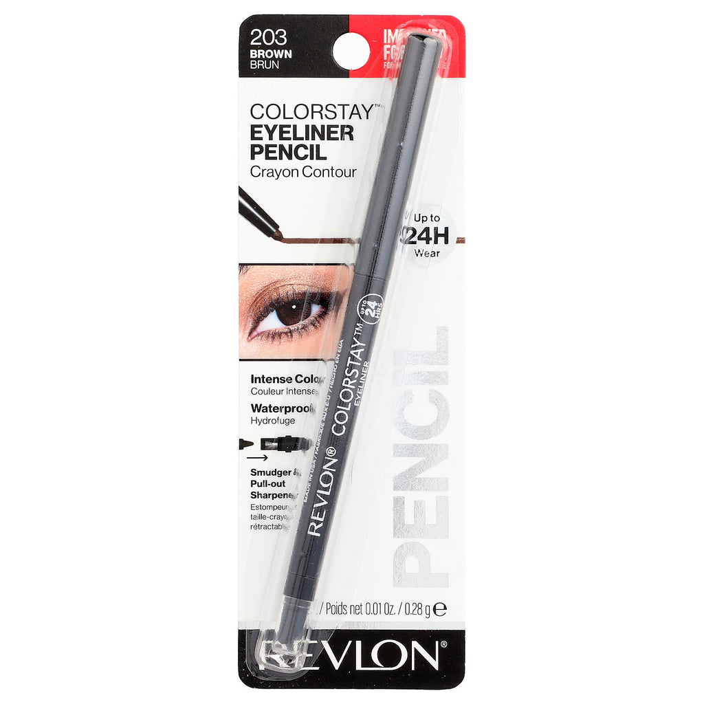 Revlon, Colorstay™, Eyeliner Pencil, 203 Brown, 0.01 oz (0.28 g)