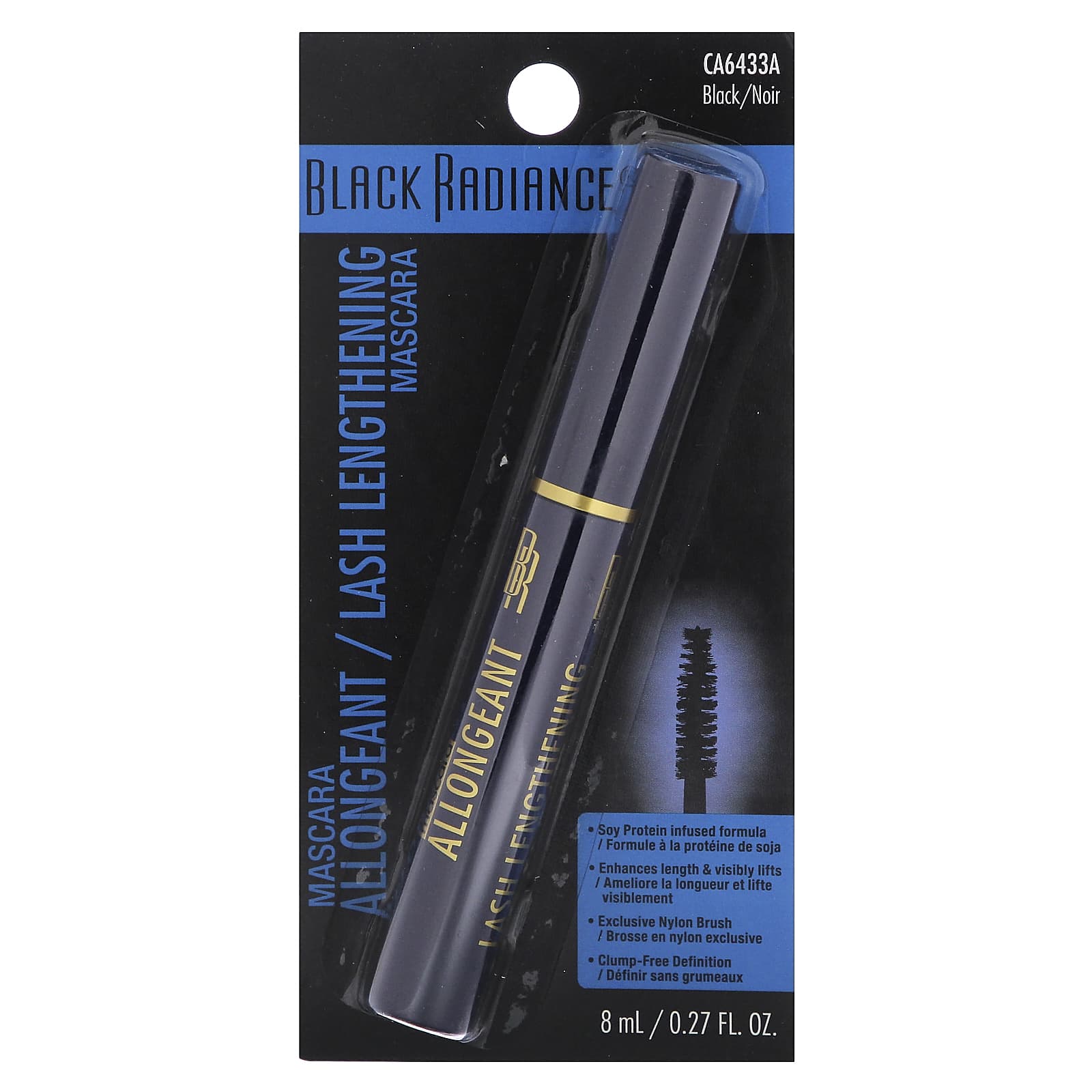 Black Radiance, Lash Lengthening Mascara, CA6433A Black, 0.27 fl oz (8 ml)