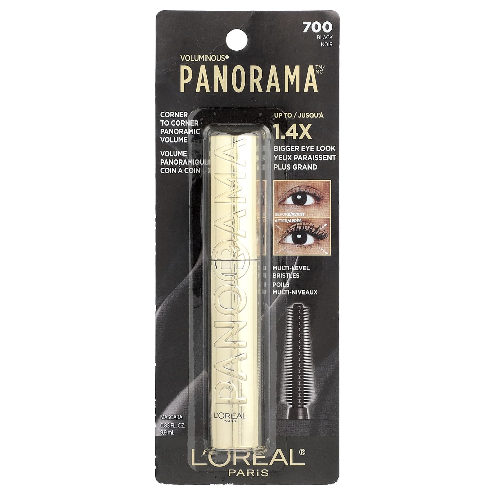 L'Oréal, Voluminous® Panorama™ Mascara, 700 Black, 0.33 fl oz (9.9 ml)