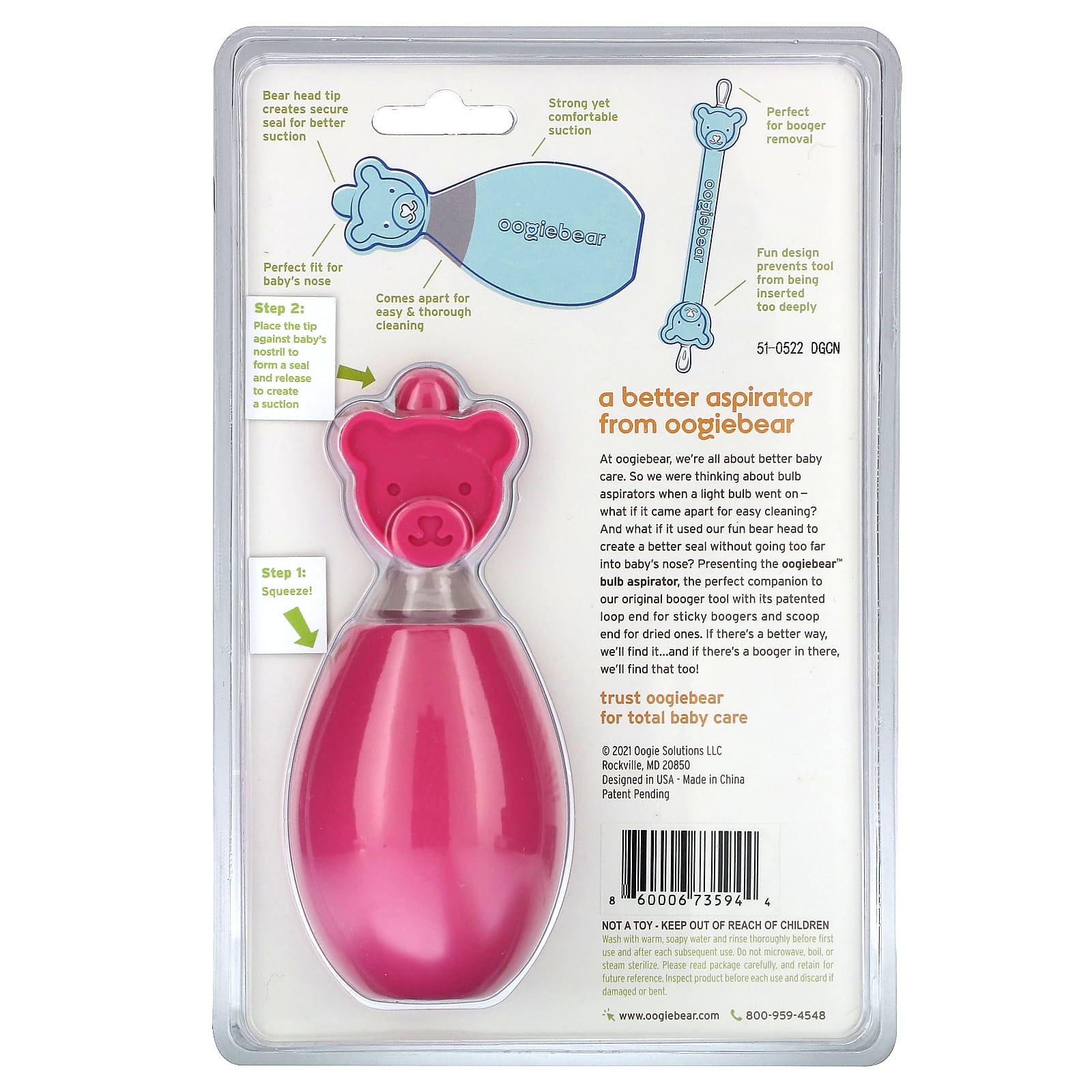 oogiebear, The Bear Pair, Pink, 2 Pieces