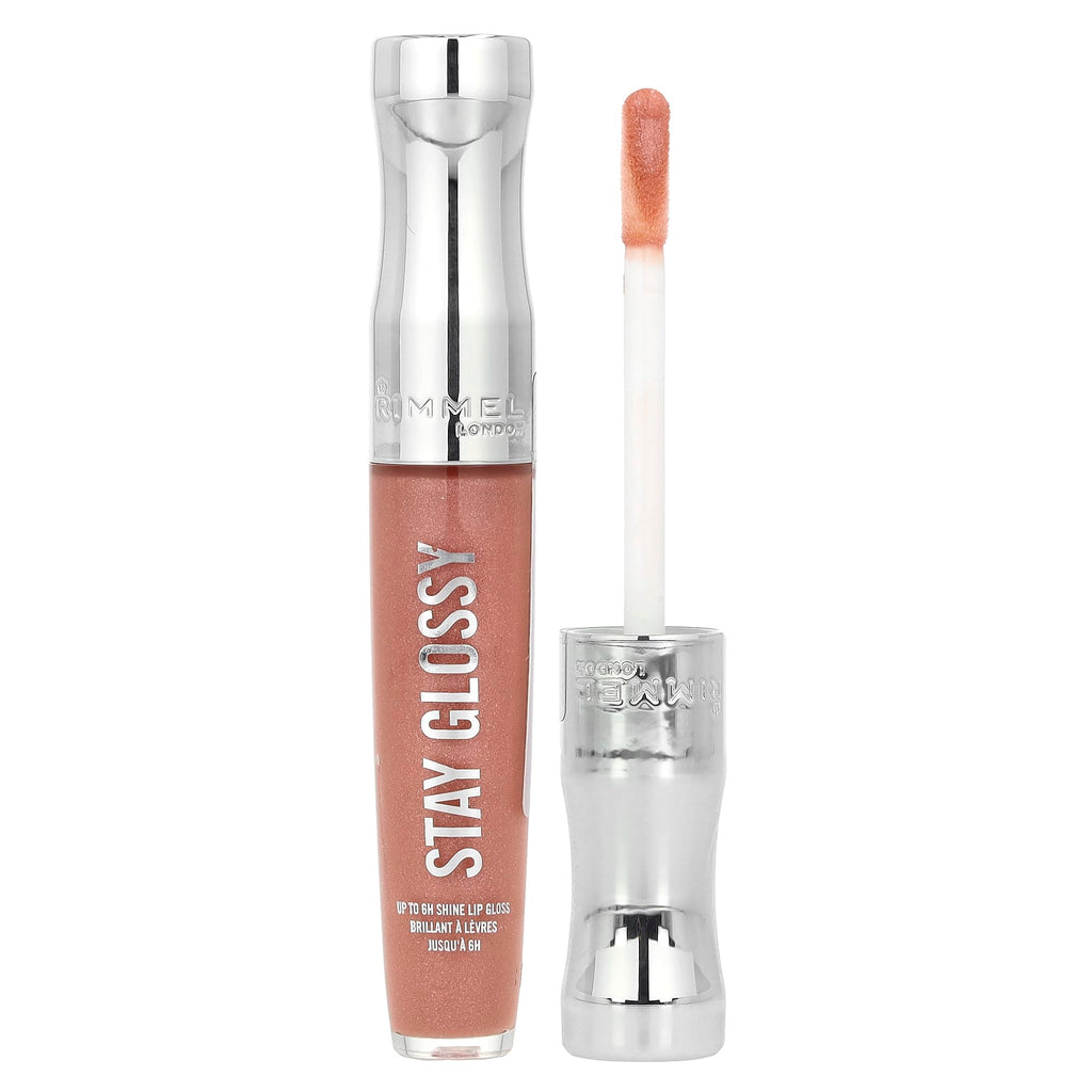 Rimmel London, Stay Glossy Lip Gloss, 020 Sunday Brunch, 0.18 fl oz (5.5 ml)