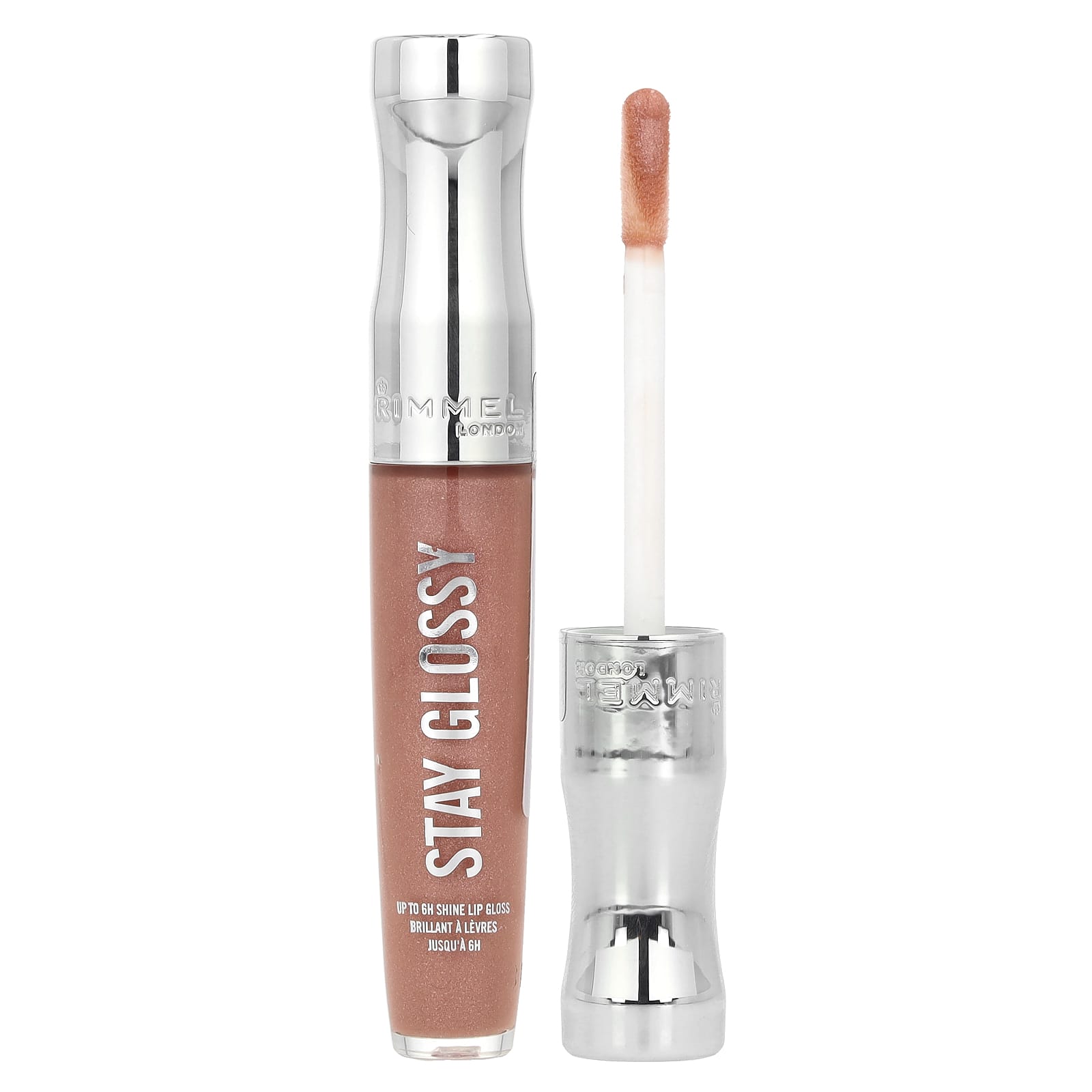 Rimmel London, Stay Glossy Lip Gloss, 020 Sunday Brunch, 0.18 fl oz (5.5 ml)