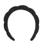 Kitsch, Recycled Fabric Puffy Headband, Black, 1 Headband