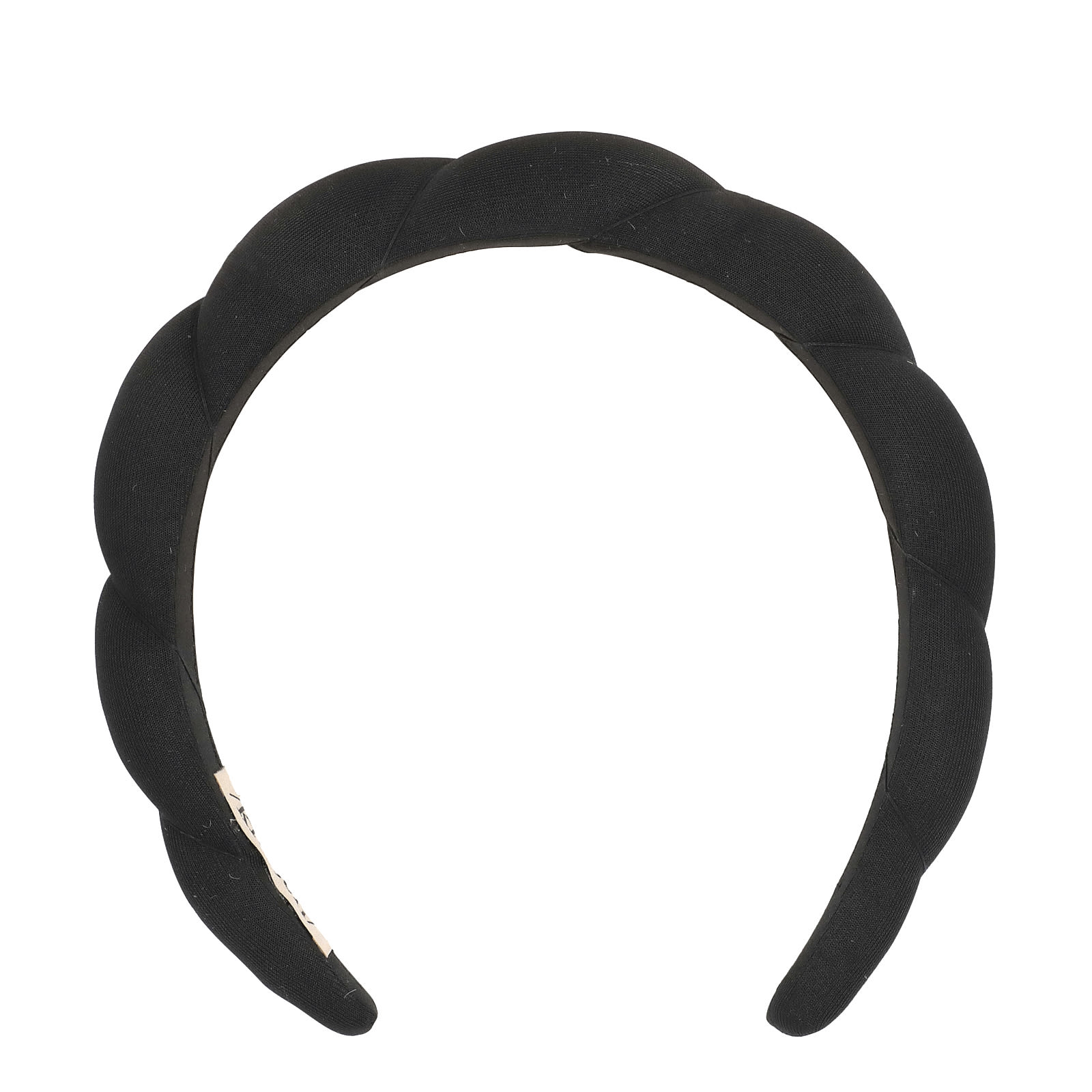 Kitsch, Recycled Fabric Puffy Headband, Black, 1 Headband