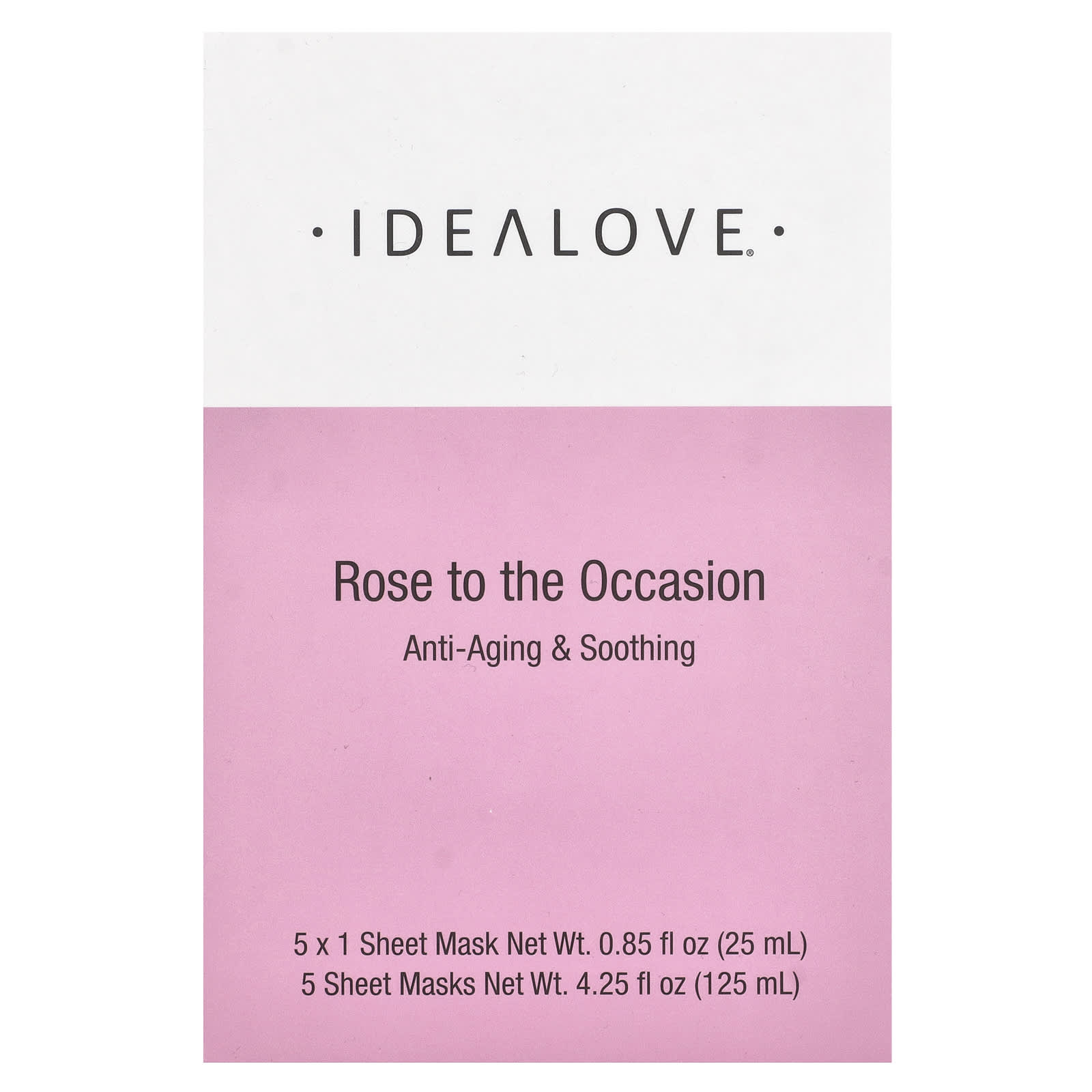 Idealove, Rose to the Occasion, Anti-Aging & Soothing, 5 Beauty Sheet Masks, 0.85 fl oz (25 ml) Each