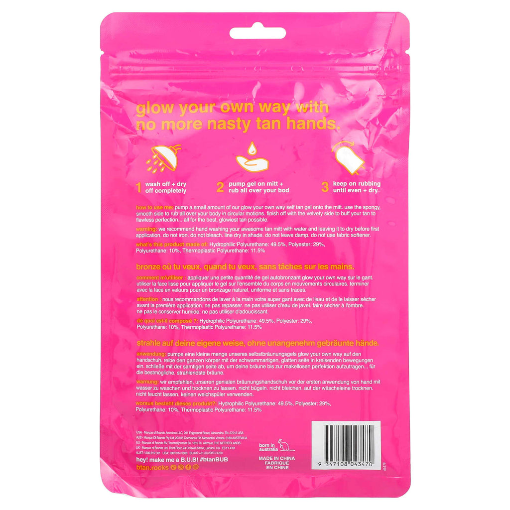 b.tan, Glow Your Own Way, Smooth Gel Mitt, One Size Fits All, 1 Mitt