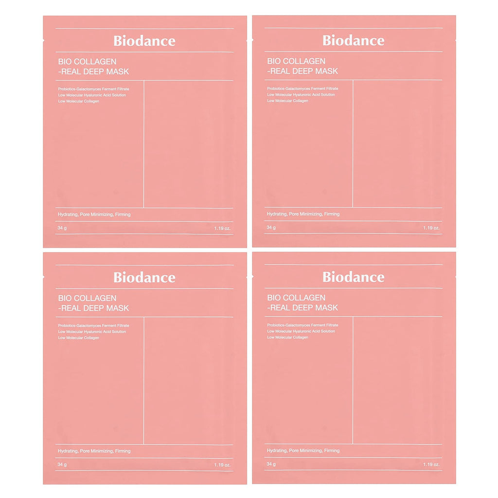 Biodance, Bio Collagen-Real Deep Beauty Mask, 4 Sheets, 1.19 oz (34 g) Each