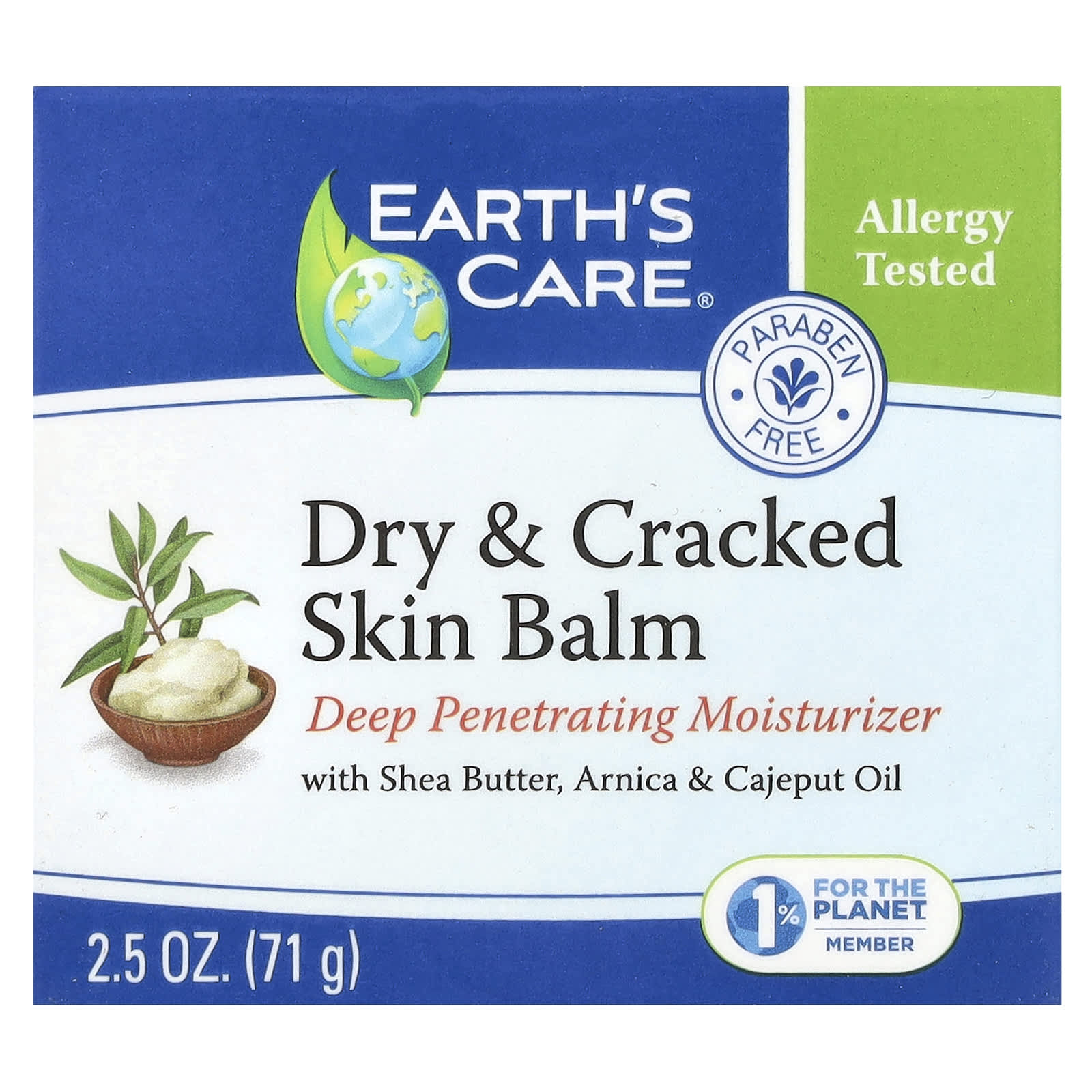 Earth's Care, Dry & Cracked Skin Balm, 2.5 oz (71 g)