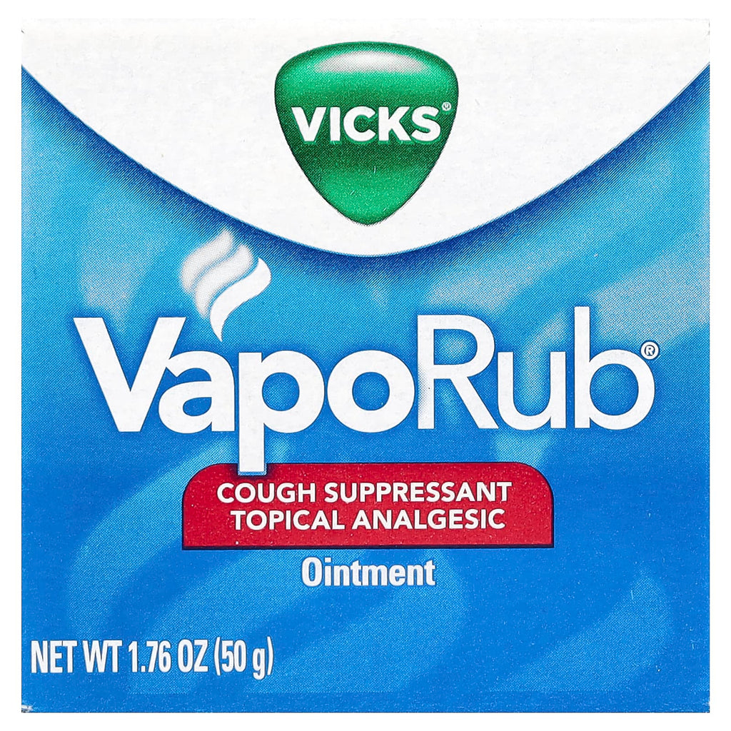 Vicks, VapoRub®, Cough Suppressant Topical Analgesic Ointment, 1.76 oz (50 g)