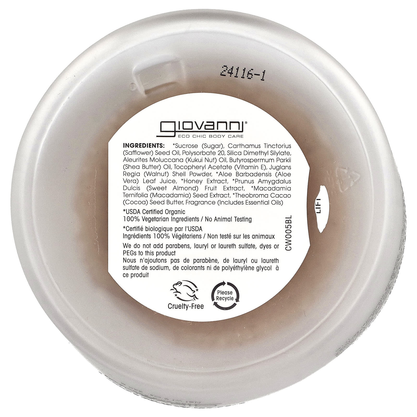 Giovanni, Hot Chocolate™, Sugar Scrub with Crushed Cocoa Beans, 9 oz (260 g)