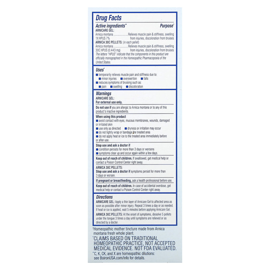 Boiron, Arnica Gel & Oral Pellets Value Pack, 2 Count