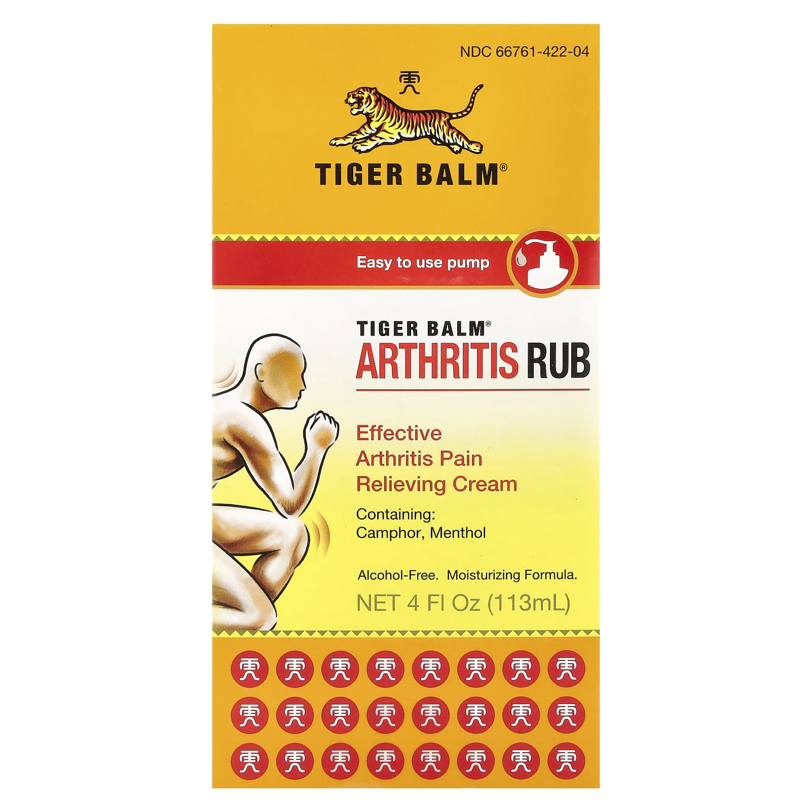 Tiger Balm, Arthritis Rub, Alcohol-Free, 4 fl oz (113 ml)