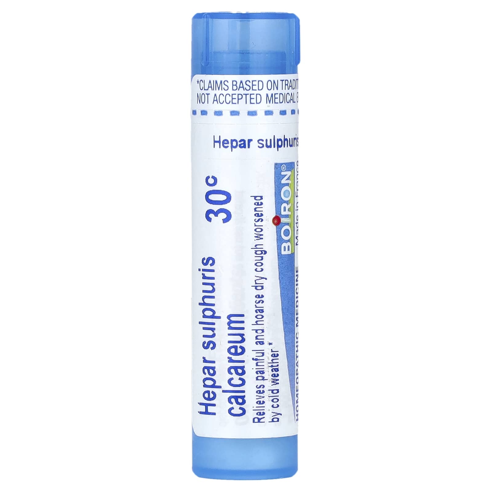Boiron, Hepar Sulphuris Calcareum, 30C, Dry Cough Relief, Approx. 80 Pellets