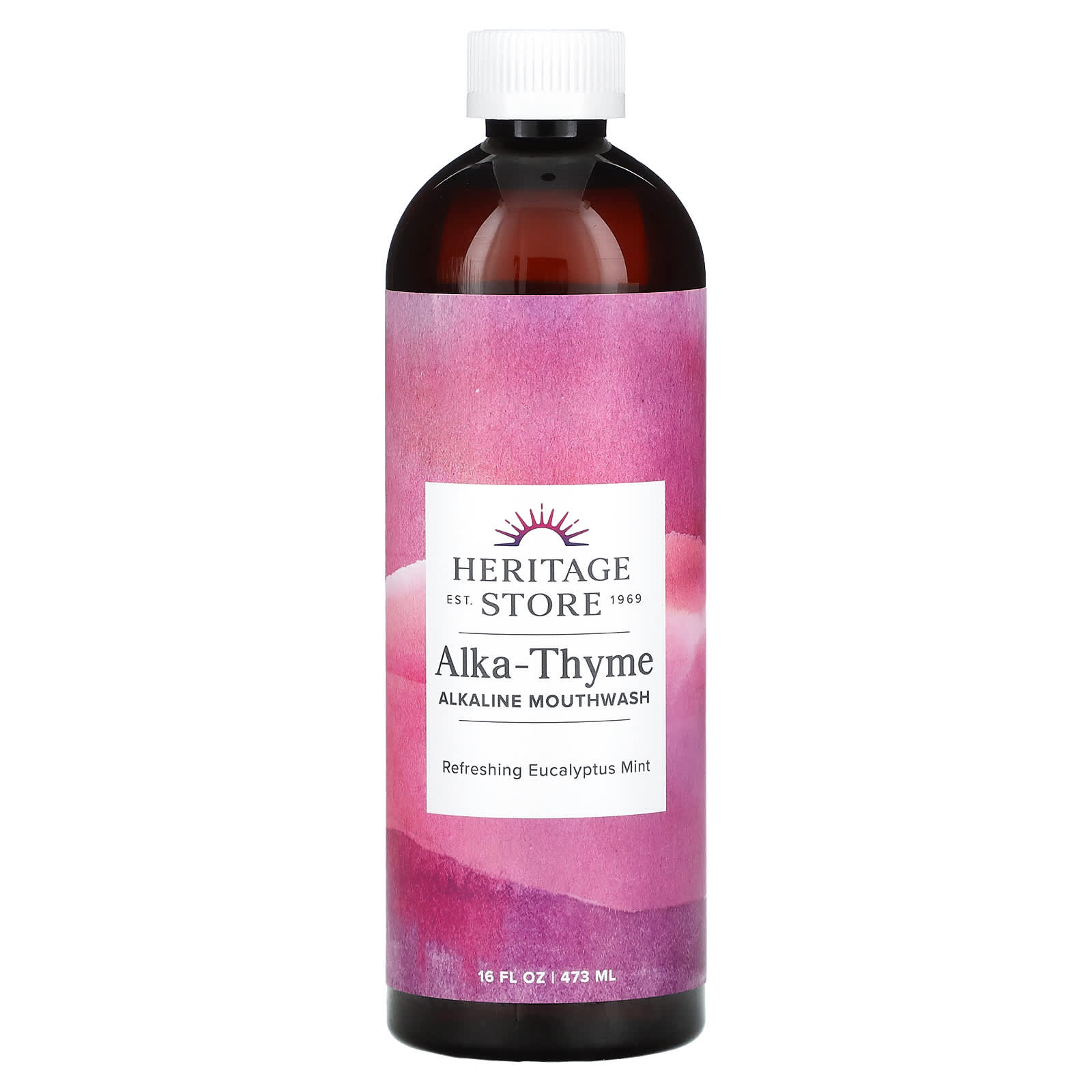 Heritage Store, Alka-Thyme, Alkaline Mouthwash, Refreshing Eucalyptus Mint, 16 fl oz (473 ml)