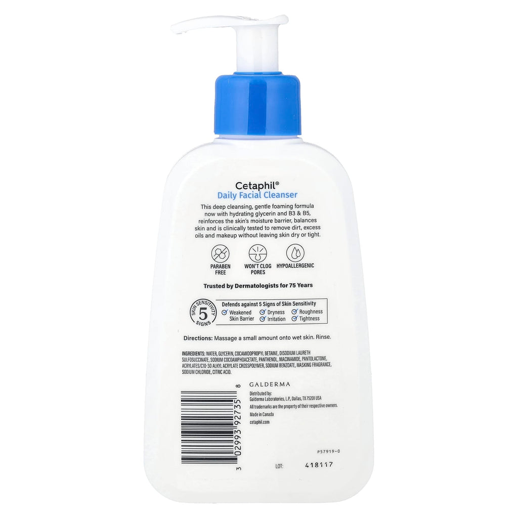 Cetaphil, Daily Facial Cleanser, Normal to Oily Skin, 8 fl oz (237 ml)