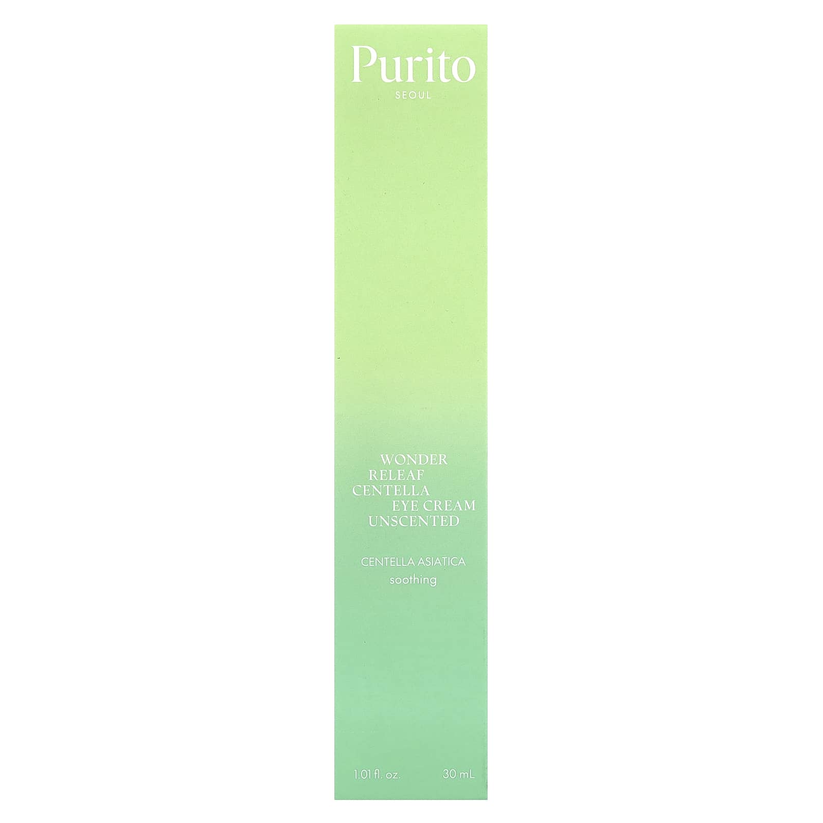 Purito, Wonder Releaf Centella Eye Cream, Unscented, 1.01 fl oz (30 ml)
