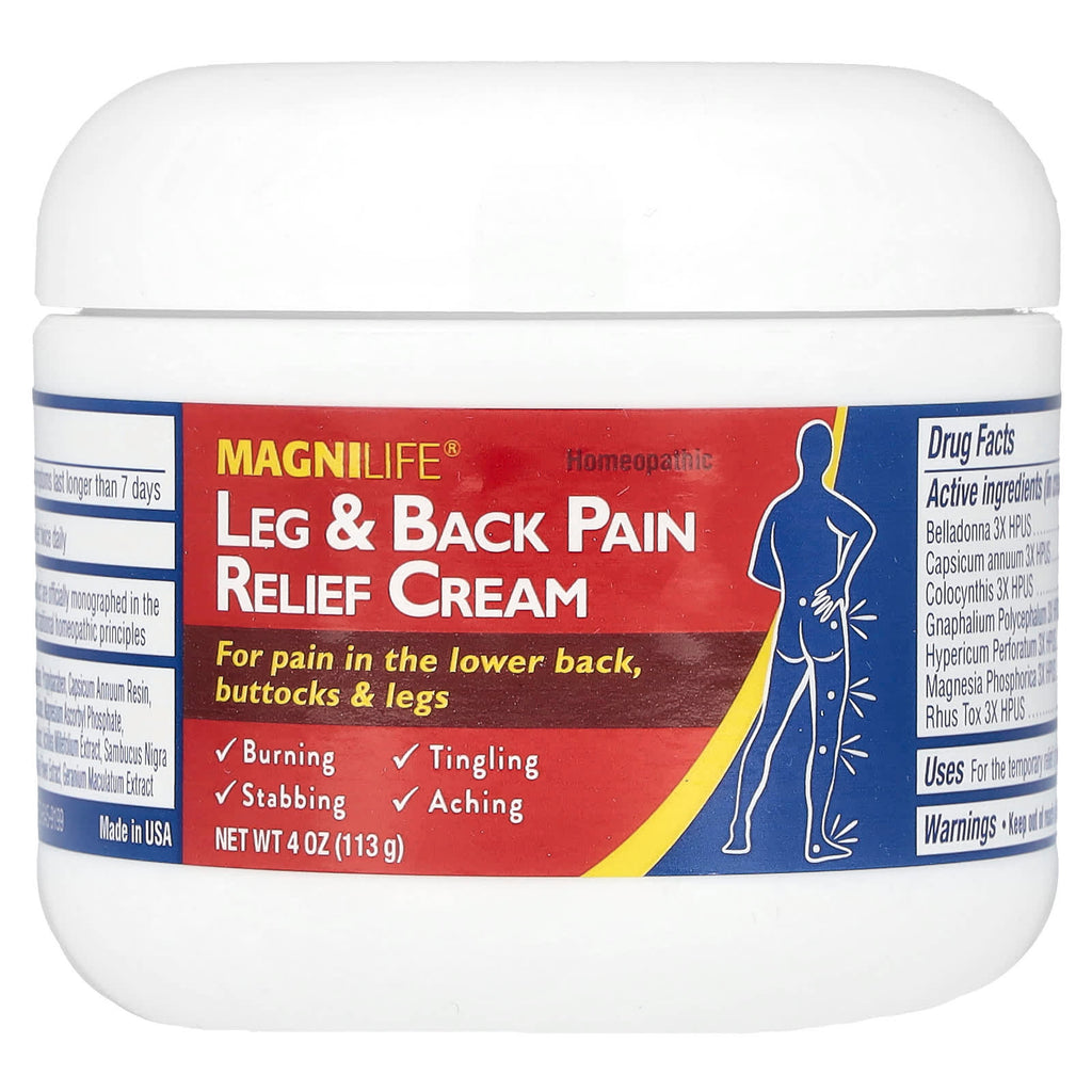 MagniLife, Leg & Back Pain Relief Cream, 4 oz (113 g)