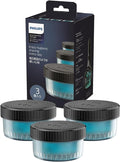Philips Quick Clean Pods Cleaning Cartridges for Electric Shavers, Lemon, 3 x 160ml