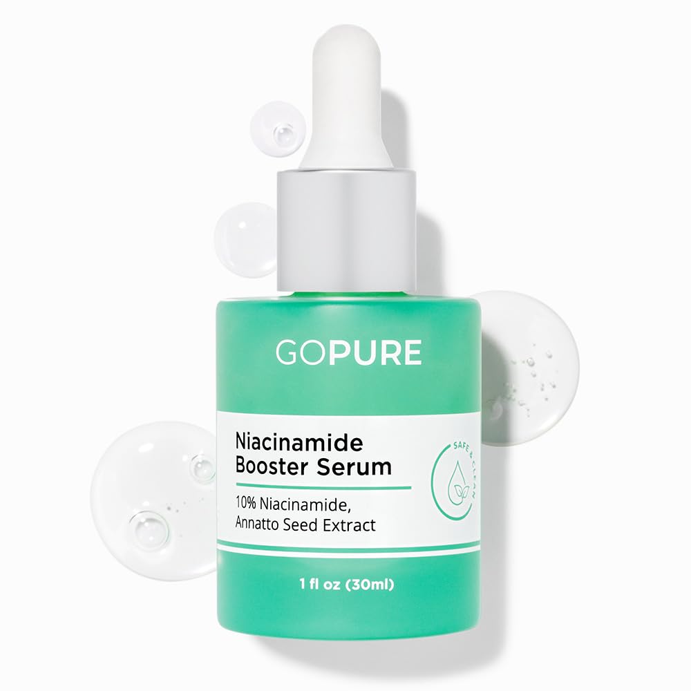 goPure 10% Niacinamide Serum Booster, Redness Reducing Skin Care, 1 fl oz