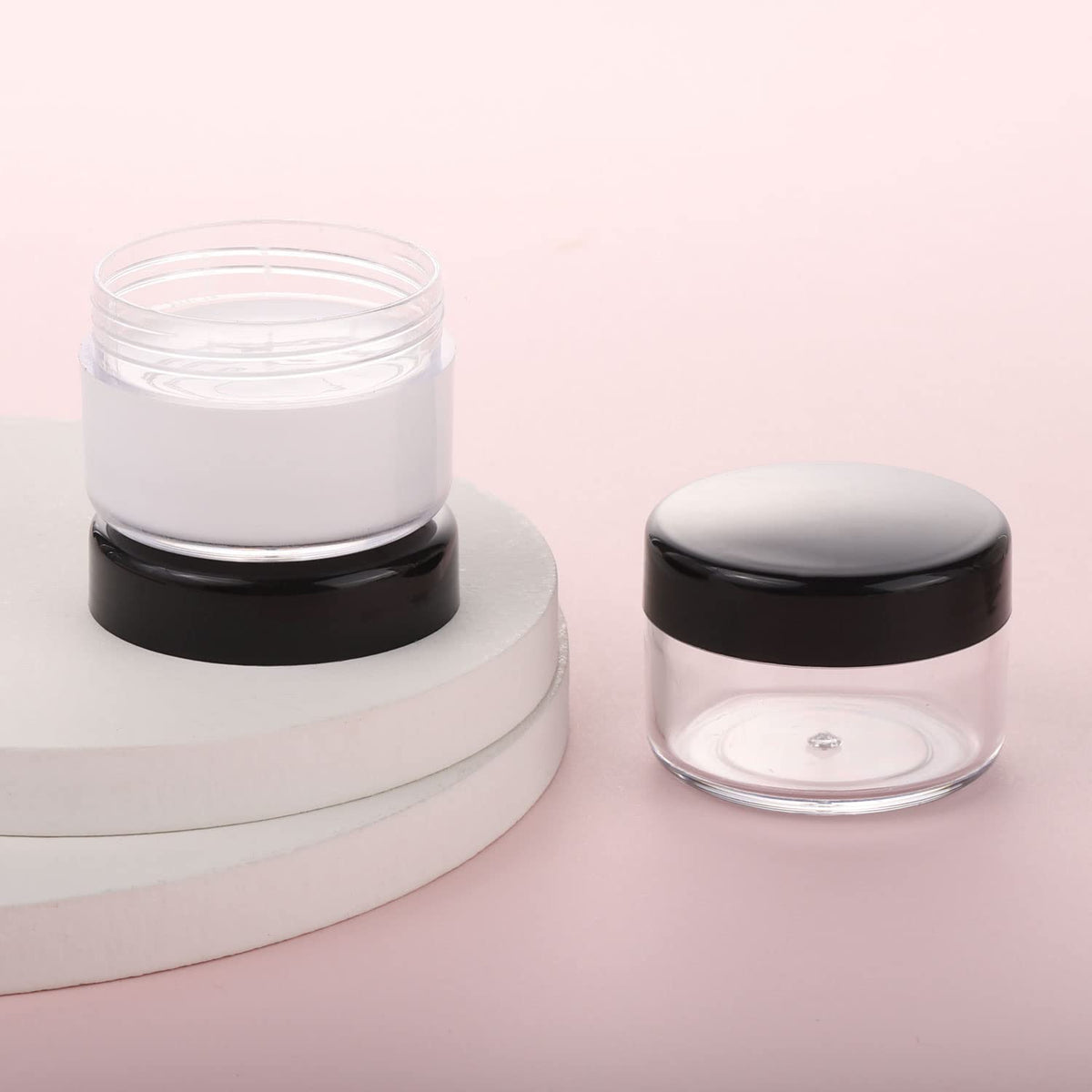Plastic Sample Containers with Lids - Empty Cosmetic Jars