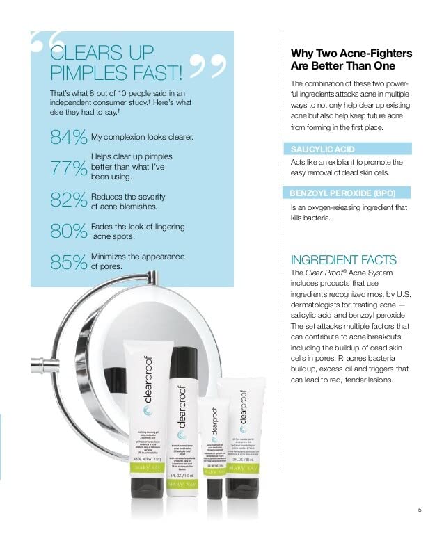 Clear Skin 4-Step Acne Treatment Set with Cleanser, Toner, Gel & Moisturizer