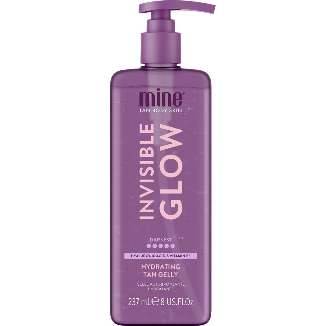 MineTan Clear Self Tanning Gel with Hyaluronic Acid & Vitamin B5, 8 Fl Oz