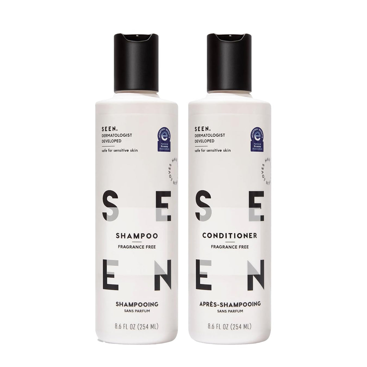 SEEN Shampoo & Conditioner Bundle, Dermatologist-Developed Hair Care Set