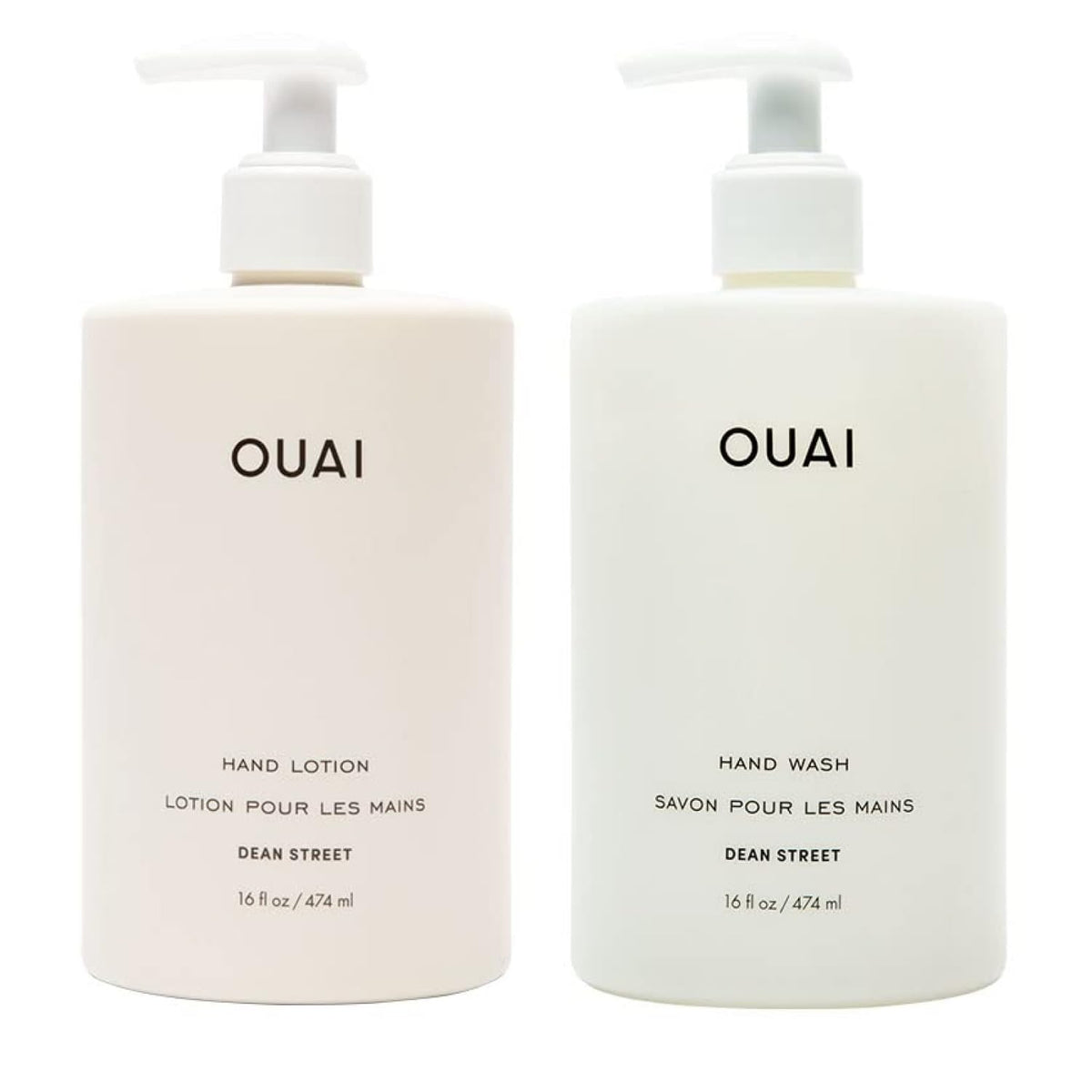 OUAI Hand Wash and Hand Lotion Set, Dean Street Scent, 16 fl oz Each