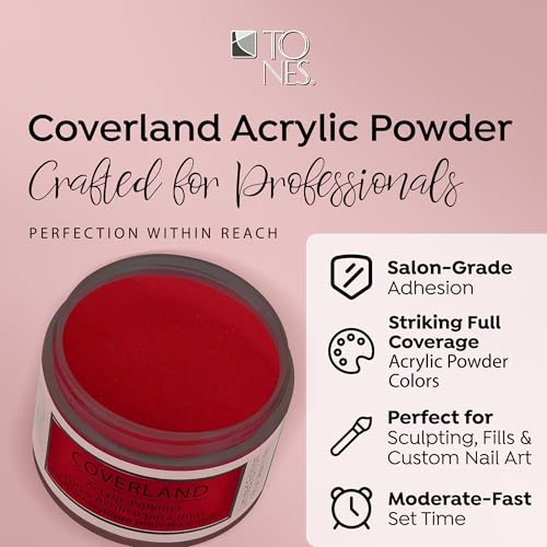 Tones Coverland Professional Acrylic Nail Powder, 1.5 oz