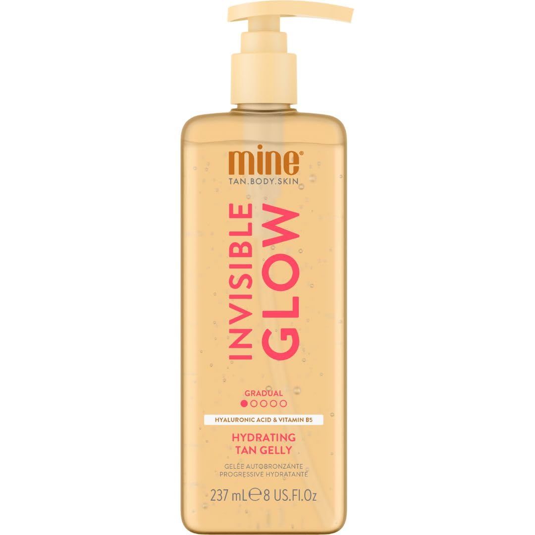MineTan Clear Self Tanning Gel with Hyaluronic Acid & Vitamin B5, 8 Fl Oz