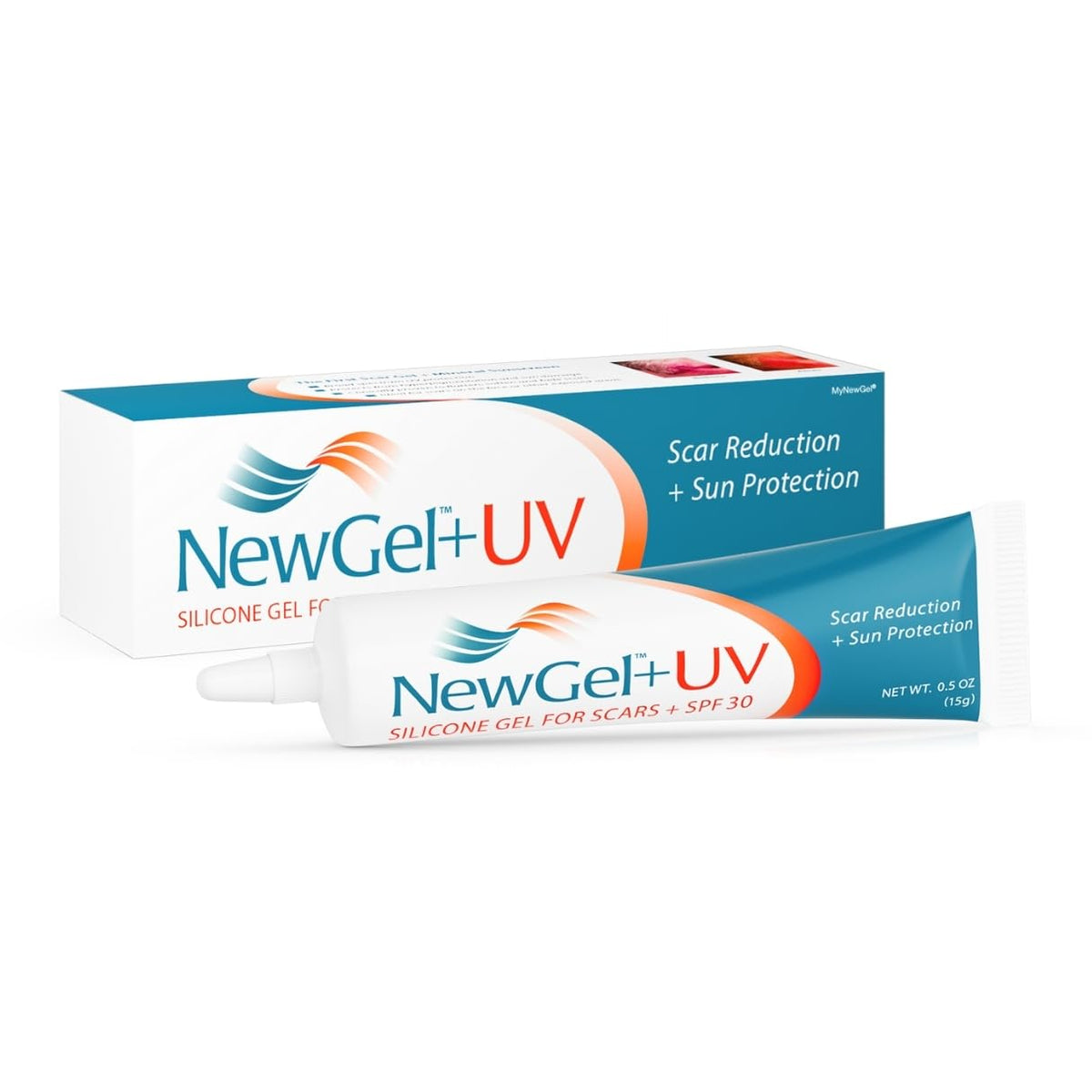 NewGel+ UV Medical-Grade Silicone Scar Gel SPF 30, 0.5 oz